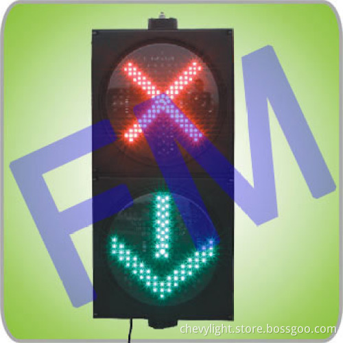 200mm Red Cross & Green Arrow LED Traffic Light